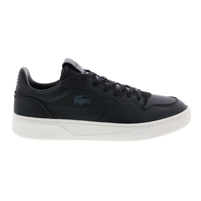 

Lacoste Court-Lisse 222 1 Мужские Черные Кожаные Кроссовки Lifestyle Обувь, Черный, Lacoste Court-Lisse 222 1