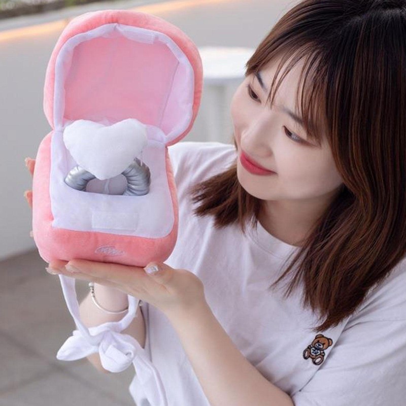 Ring Box Plush Toy Plush Dog Toy Diamond Ring Plush Figures Plush Beautiful 1pcs