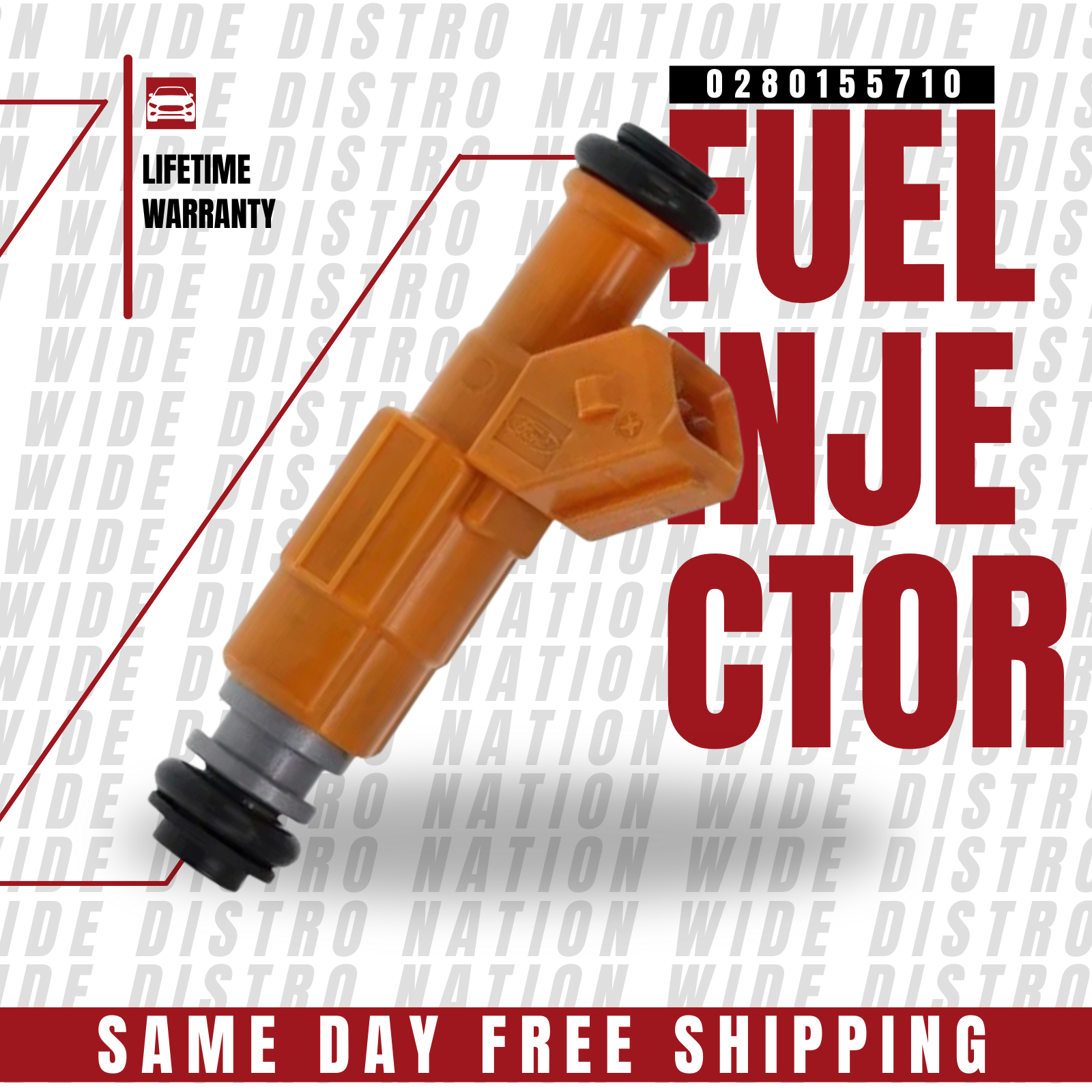 1x OEM Bosch Fuel Injector for 1999 Ford F-450 6.8L V10 0280155710