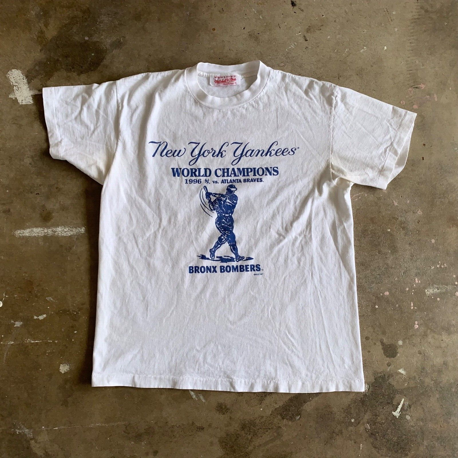 90s VINTAGE NEW YORK YANKEES 1996 WORLD CHAMPIONS T-SHIRT SZ