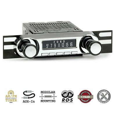 1961-66 Ford F-Series Pickup Truck Huntington RetroRadio RetroSound AUX AM FM