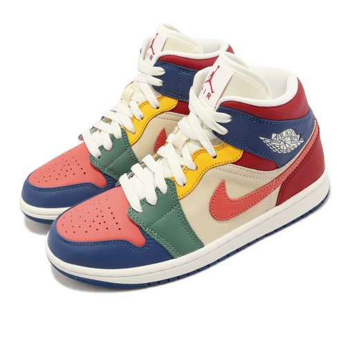 

Nike Wmns Air Jordan 1 Mid SE многоцветные женские унисекс AJ1 повседневные DN3738-400, Синий, Wmns Air Jordan 1 Mid Se
