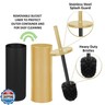 Deep and Sturdy Toilet Bowl Brush with Holder - Durable Scrubbing - Toilet Cleaners - Household Essentials - Bathroom Cleaner - Cleaning Supplies - Household Supplies, Painted Satin Gold