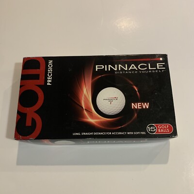 Pinnacle Gold Precision Golf Balls Box Of 15 Balls Made In USA Distance Accuracy
