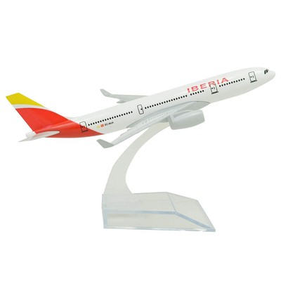 1/400 16cm A330 Iberia Airlines Airplane Alloy  Plane Model Hotel Bar Decor b