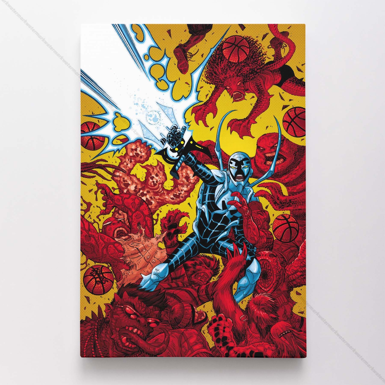 Blue Beetle Poster Canvas DC Comic Book Cover Art Print #3241