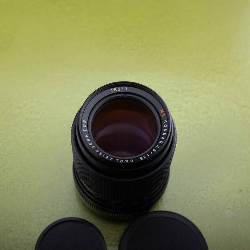 Carl Zeiss Jena MC Sonnar 3.5/135 M42レンズ M42, SONNAR 3.5 / 135 red MC, nice condition, Carl Zeiss