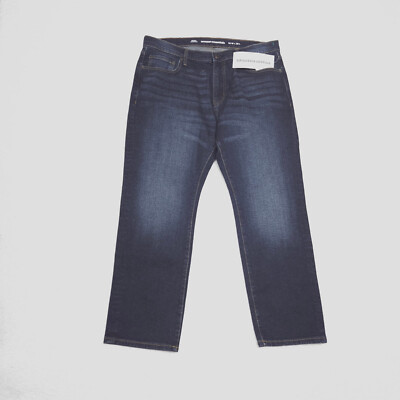 Amazon Essentials Men's Size 36x28 Blue Athletic Tapered Dark Wash Stretch Jeans