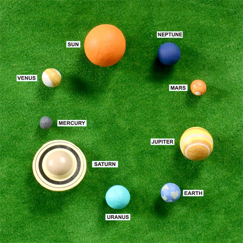 1 Set Solar System Planet Balls Toy Kids Astronomy Science Model Educational Toy