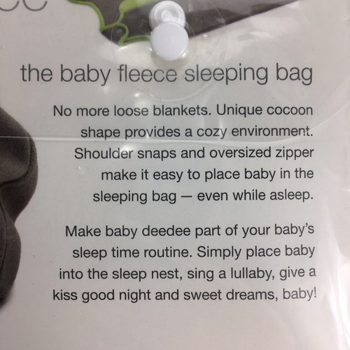 Baby Deedee Sleep Nest Green/Gray Small 0-6 Months NWT (515-516)