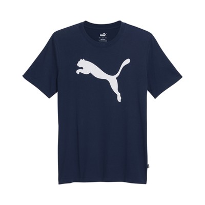 Футболка с круглым вырезом и коротким рукавом с логотипом Puma Essential Cat, мужские синие повседневные топы, 67