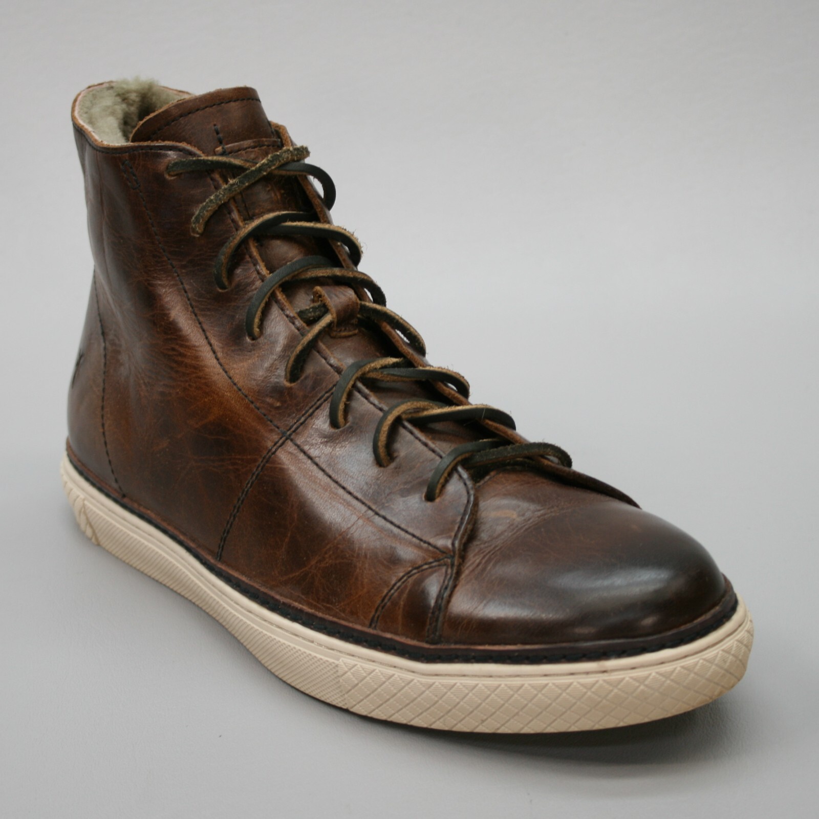 Frye Mens 11 Gates Chukka Shearling Lined Brown Lace-up Sneaker Boots 481171-DBN