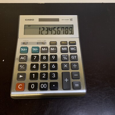 CASIO DM-1200BM Large Desktop 12 Digit Calculator - Big Numbers