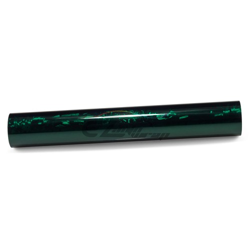 24K Chopped Forged Carbon Fiber Gloss Midnight Green Vinyl Wrap Sticker Decal