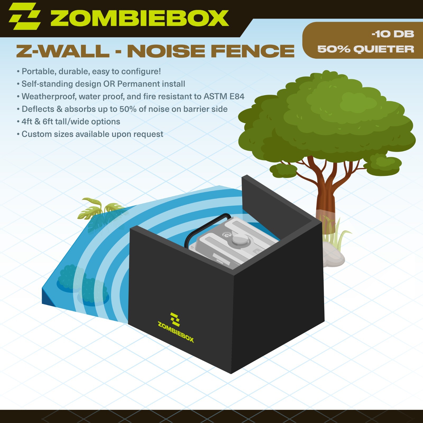 Zombiebox Generator Noise Barrier & Cover