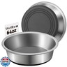 Stainless Steel Dog Bowls, Non Slip Dog Metal Bowls, 2 Pack Food and Water Pet Feeders Heavy Duty Dishwasher Safe (64oz, 8cup)