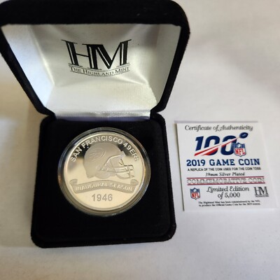 San Francisco 49ers NFL 100 Highland Mint Game Coin