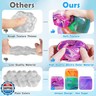 Fidget Toys Squishy Stress Cube, Stress Balls for Kids Adults Squishies Stress Relief, Ice Squishy Cube Sugar Balls, Sensory Toys for Kids with Autism, Fidgets for Classroom Prize Toys (Purple)