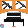 Henshwon Metal Bed Frame,14Inch King Size Bed Frame with Storage Space,Heavy Duty Sturdy Mattress Foundation,Easy Assembly,No Box Spring Needed,Black King