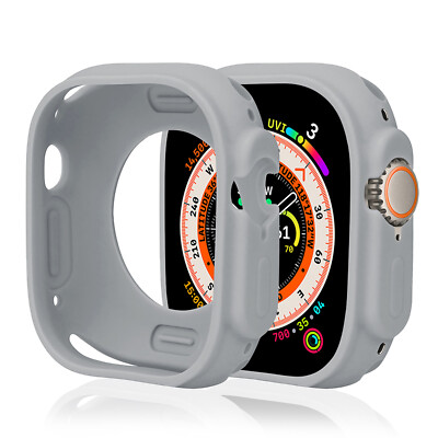 For Apple Watch Series 9 8 7 6 5 Soft Flexible TPU Bumper Case 40/41/44/45/49mm