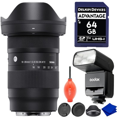 Sigma 16-28mm f/2.8 DG DN Contemporary Lens for Sony E Bundle w/ Starter Kit