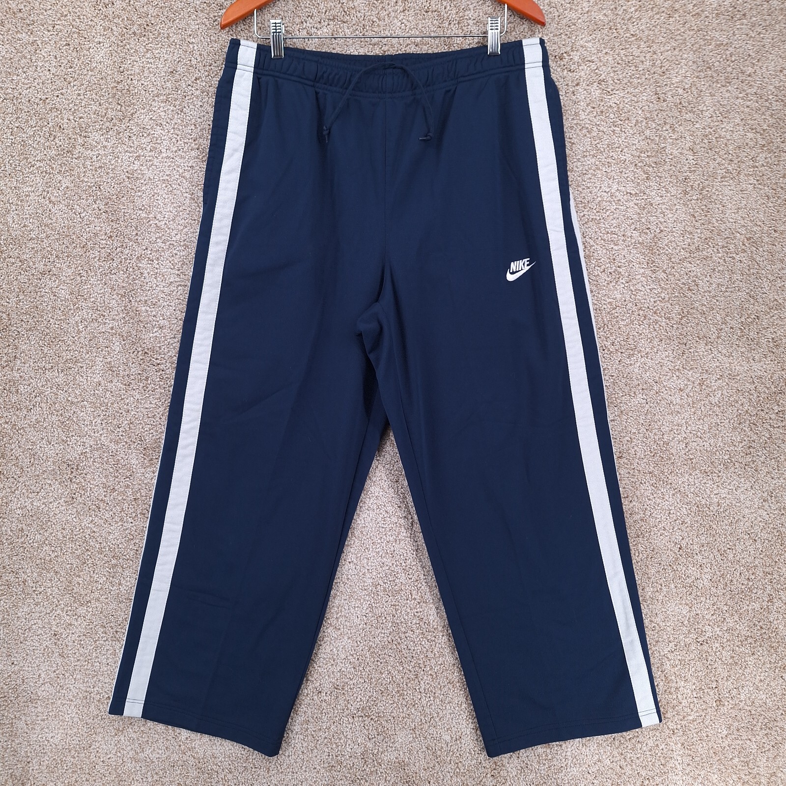Vintage Nike Pants Mens XL Blue White Jogger Loose Wide