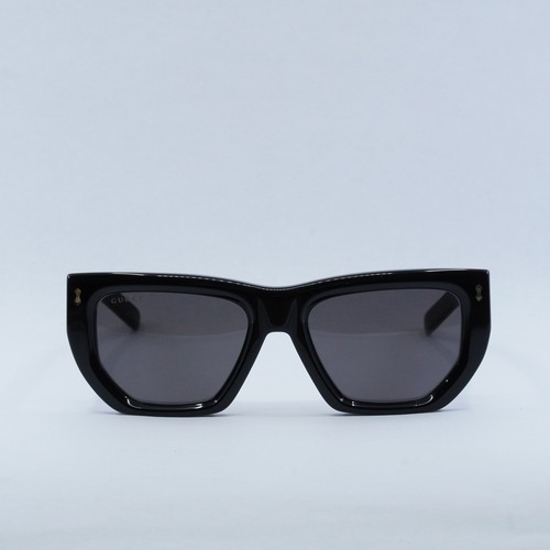 Pre-owned Gucci Gg1520s 001 Black/grey 53-19-145 Sunglasses In Gray