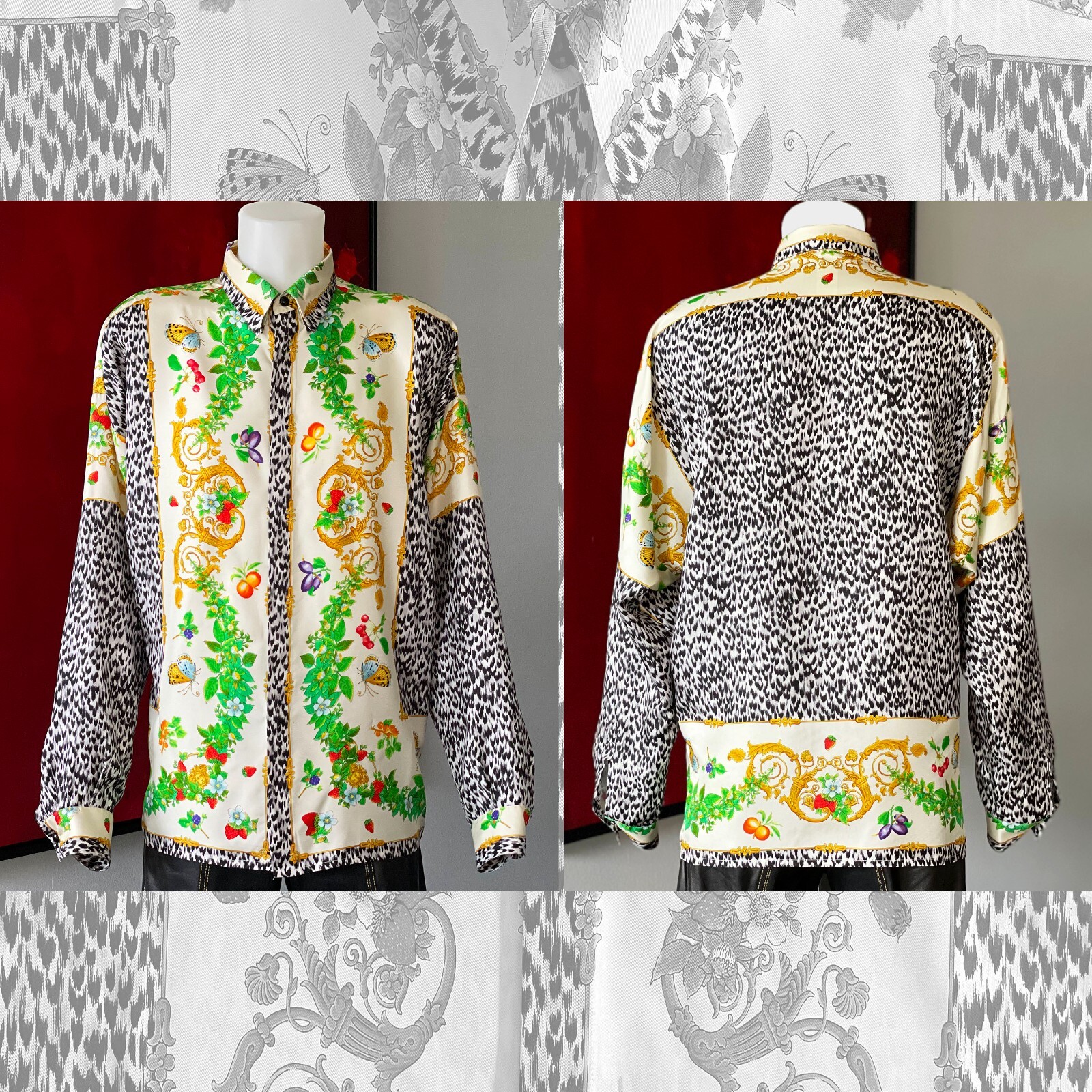 希少 VERSACE Big Silhouette S/S Shirt 0400021990201_BLACKPRINT?wid=