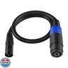XMSJSIY Speakon to XLR Cable Audio Jack Speakon Plug Female to XLR 3Pin Male Speaker Extension Cable Microphone Mic Wire with Twist Lock for Amplifier Pro DJ PA Stage -0.5M/1.6FT