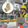 uxcell Brass Pipe Fitting 3/8 Inch NPT Male x 3/8 Inch NPT Female, 90 Degree Barstock Street Elbow Forged Brass Hose Fitting Adapter for Gas, Air, Oil, Propane