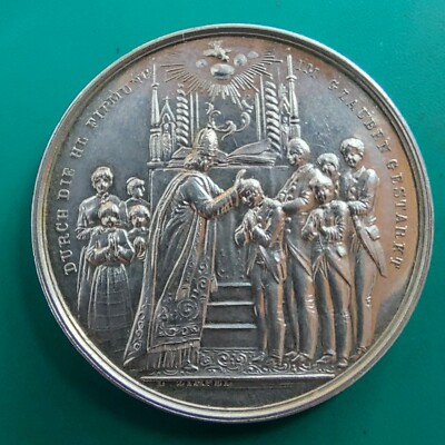 Medal Silver Austrian DURCH DIE FIRMUNG IM GLAUBEN GESTARKT,39mm24.4gr.original