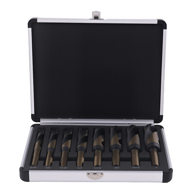 8PC HSS Wood Drill Bits Set with Case 9/16