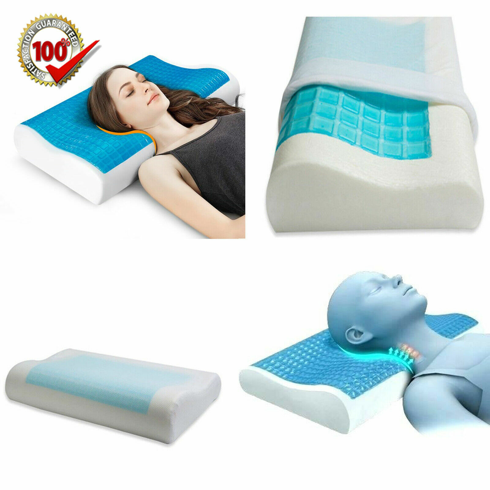 Kopfkissen Für Liegestuhl - Kühlendes Nackenkissen Mit Verstellbarem Gurt