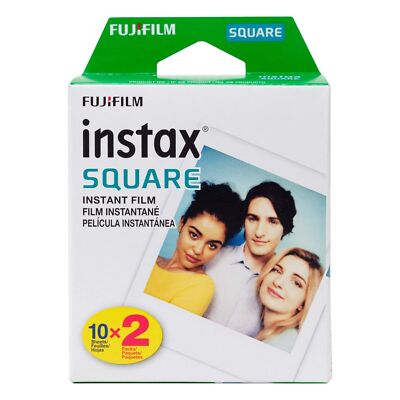 Fujifilm INSTAX SQUARE Fuji Instant Film 20 Photo Exposures 10x2 Twin Pack