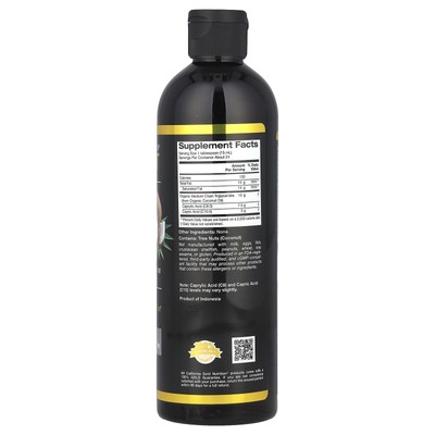 MCT Oil, Certified Organic, Medium Chain Triglycerides from USDA Organic Coconut