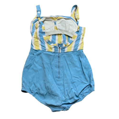 Vintage Sears Union Made Striped Pin Up Bathing Swim Suit 50s 60s
