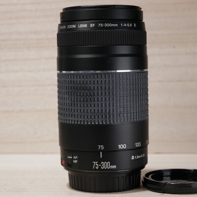 Canon EF 75-300mm f/4-5.6 III Telephoto Zoom DSLR Camera Lens *GOOD/TESTED*