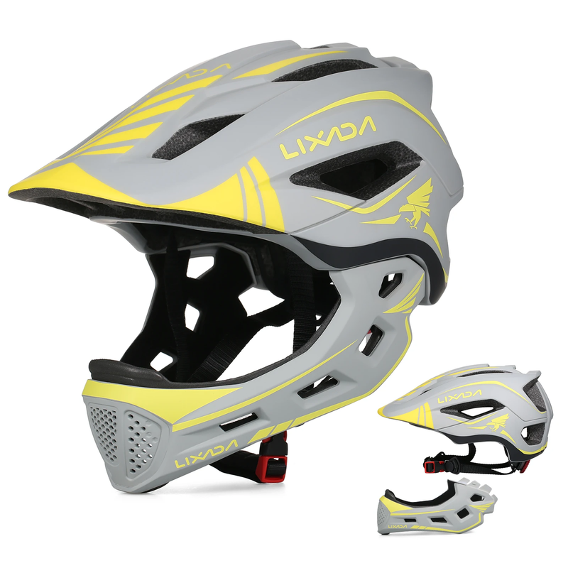 Lixada Kids 2-in-1 Detachable Full Face Helmet Children Sports Safety Bike Helme