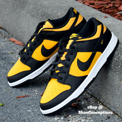Nike Dunk Low Shoes Black University Gold White FZ4618-001 Men's Sizes NEW