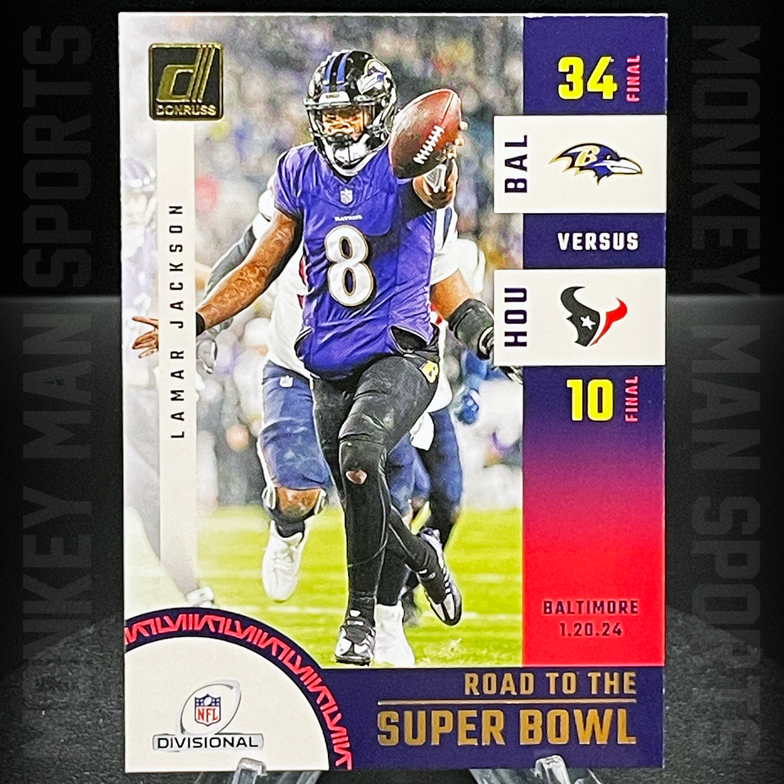 2024 Donruss - Lamar Jackson - ROAD TO THE SUPER BOWL #SBDR1 RAVENS MINT