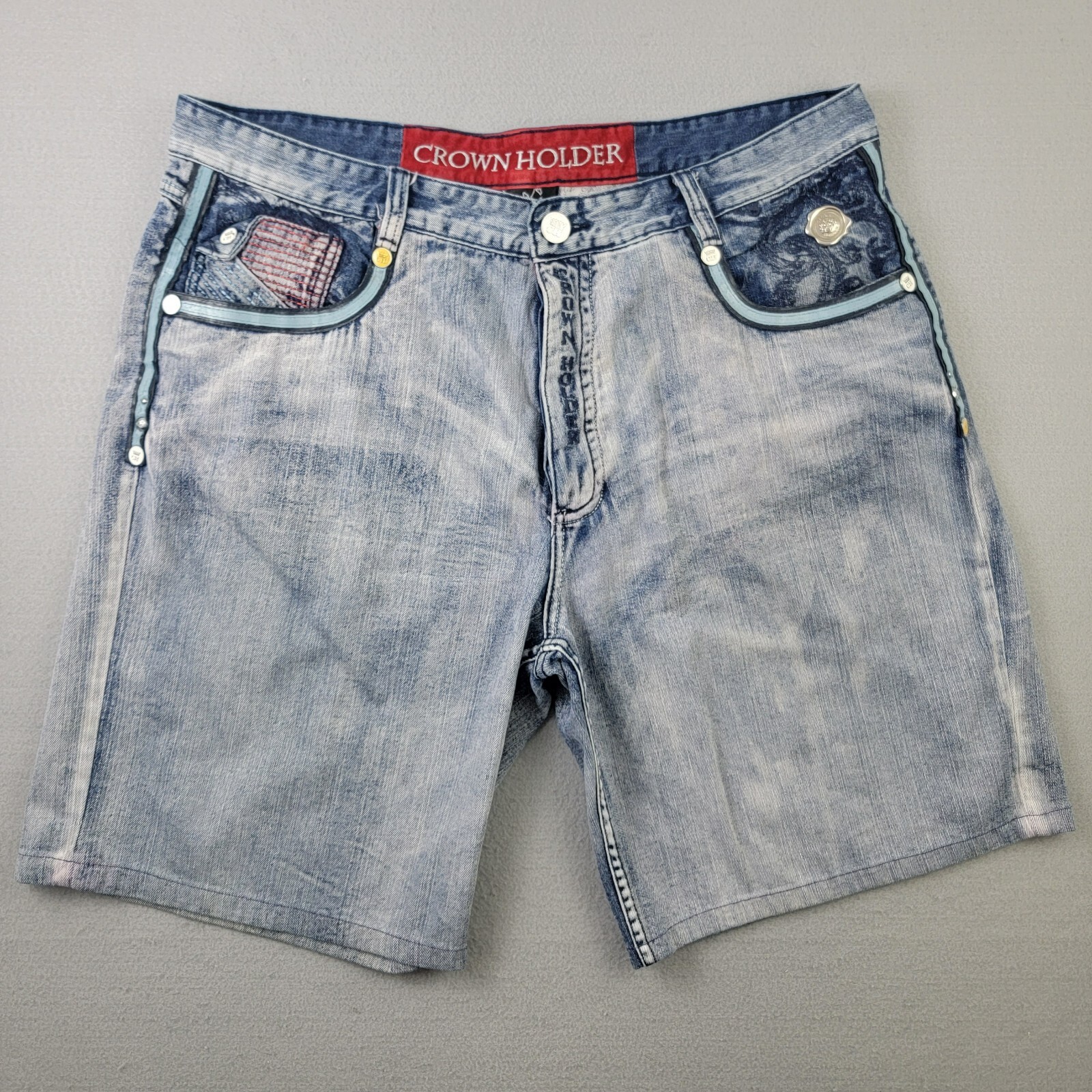 パンツ CROWN TAG BAGGY DENIM SHORTS CROWN TAG BAGGY DENIM SHORTS
