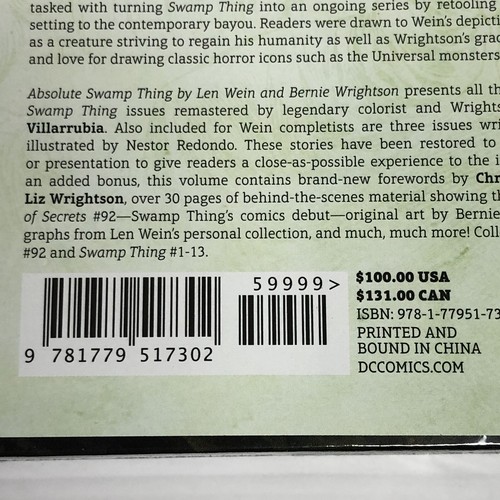 Absolute Swamp Thing by Len Wein & Bernie Wrightson New DC Comics HC Sealed