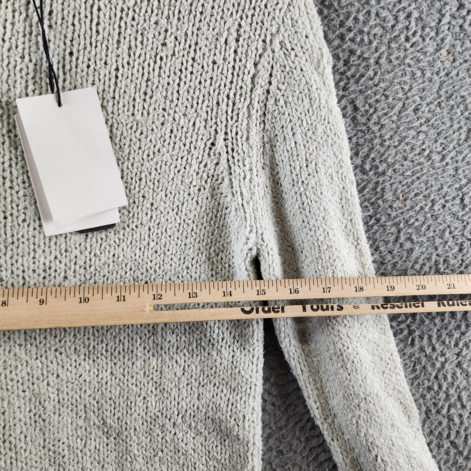 Theory Shrunken Crewneck Sweater Women's P Reed Ribbed Hem Linen Blend Pullover - Picture 8 of 14