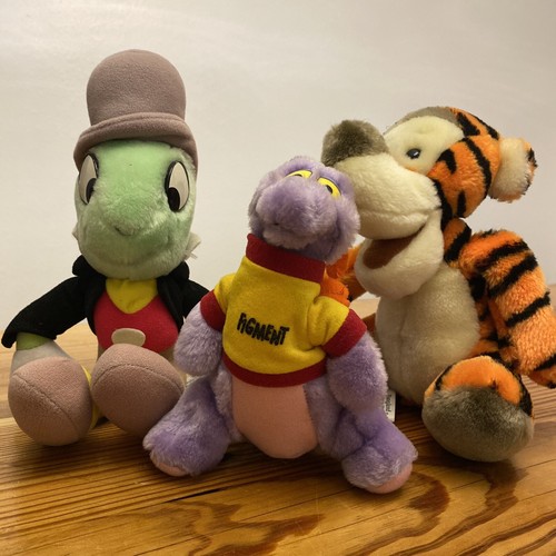 Vintage 1982 Disneyland Figment Jiminy Tigger Plush Walt