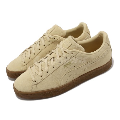 

Puma Suede Gum Pebble Gum Khaki Мужская повседневная обувь для образа жизни Кроссовки 381174-02, Suede Gum