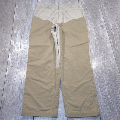Vintage L.L. Bean Hunting Pants Mens 34 Tan Two Tone Nylon Patch Upland Field