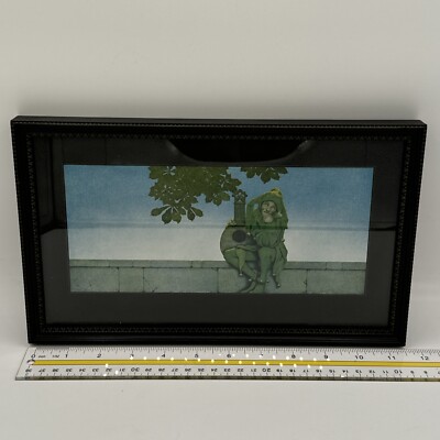 Maxfield Parrish Fool In Green Original Lithograph Illustration 1925 Framed