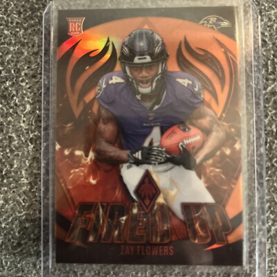 2023 Panini Phoenix - Fired Up Orange #FU-16 Zay Flowers /75 (RC)