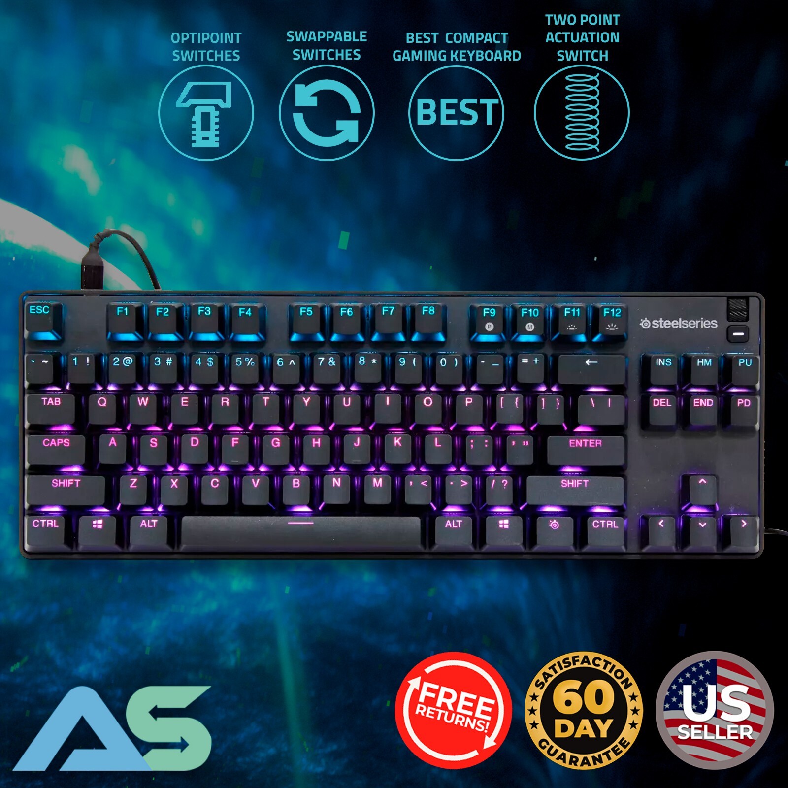 その他 SteelSeries Apex 9 TKL Amazon.com: SteelSeries Apex 9 TKL - Mechanical Gaming