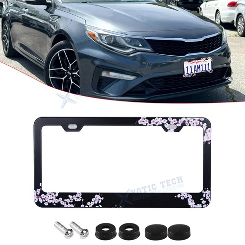 Sakura Solid Car Front Bumper License Plate Covers Protector Kit Anti-Scratch
